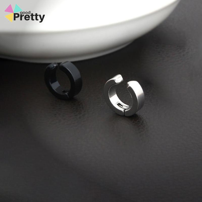 Anting Magnet pria Wanita anting Klip On Cuff Tanpa Lubang Telinga Palsu Bahan Titanium Steel