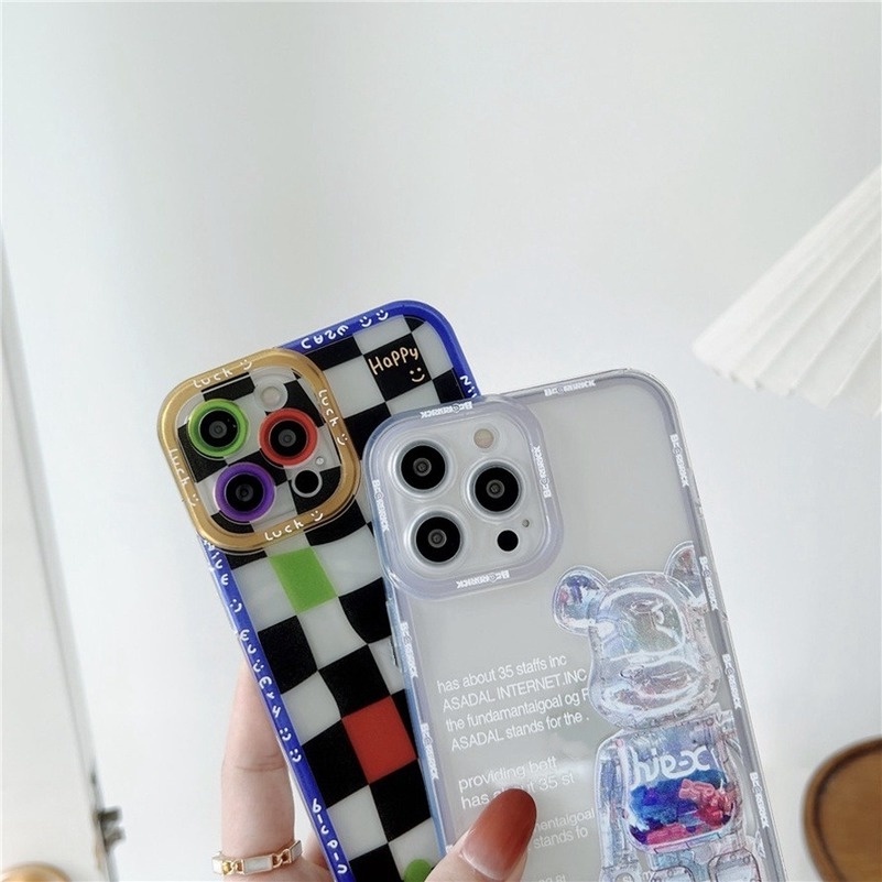 Casing Compatible for iPhone 14 13 12 11 Pro Max X Xr Xs Max iPhone 7 8 6 6s Plus Bahan Tpu Transparan