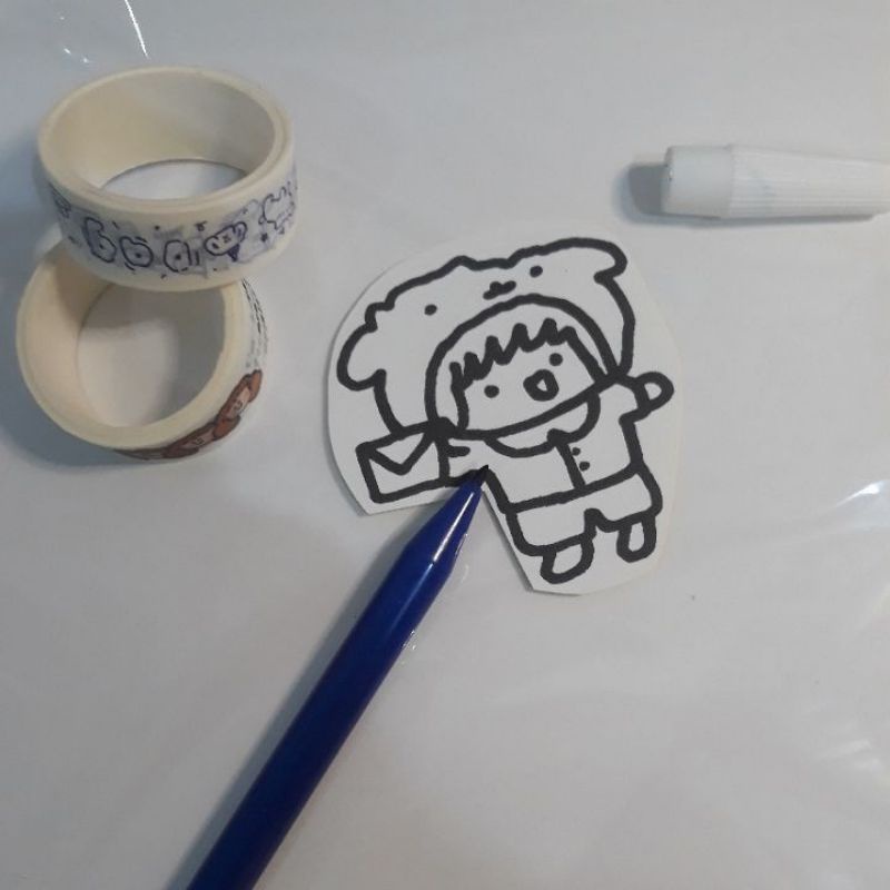 

A681 Warm Hugs Mail Girl Stiker Bisa di warnai dan tempel di jurnal