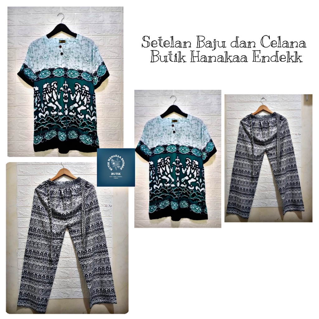 Set/Setelan Baju dan Celana Etnik Asmad Putih Pria/Wanita (Unisex)