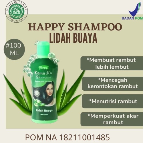 [SHAMPO LIDAH BUAYA] Happy KemiriKu Shampoo - Shampoo untuk Rambut Sehat &amp; Lembut - 100ml