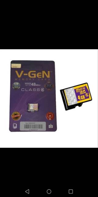 MEMORY V-GEN 4GB MICRO SD CARD CLASS 6