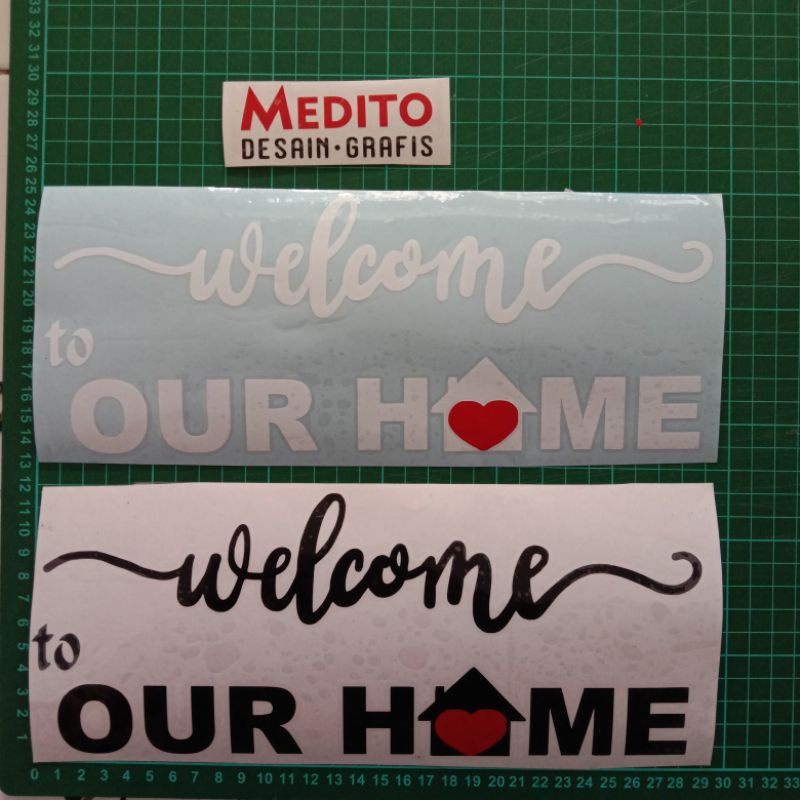 Sticker Cutting Welcome To Our Home