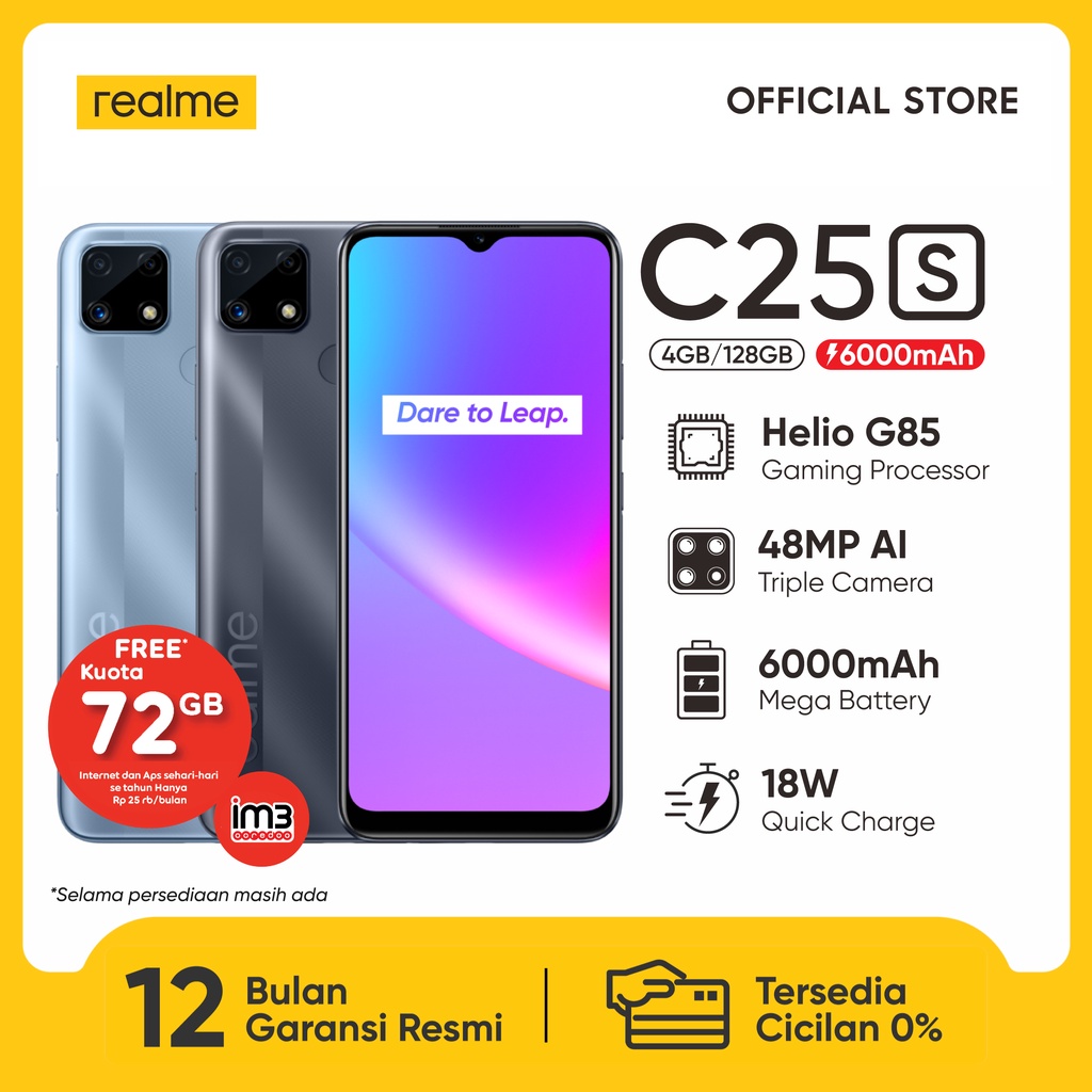 Hp realme C25 S 4/128GB [HelioG85, 6000mAh Mega Battery, 48MP AI Triple Camera, 18W Quick Charge]