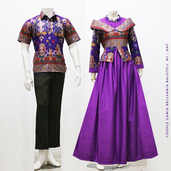 Sarimbit Batik Anggun Couple Bellvania - Warna Hitam, Maroon, Ungu, Tosca, Biru - M L XL