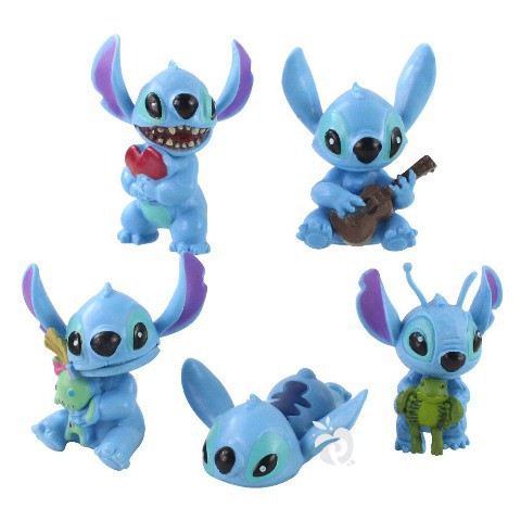 Jual Stitch Large Figure Set 5 Mainan Pajangan Miniatur Hiasan Topper ...