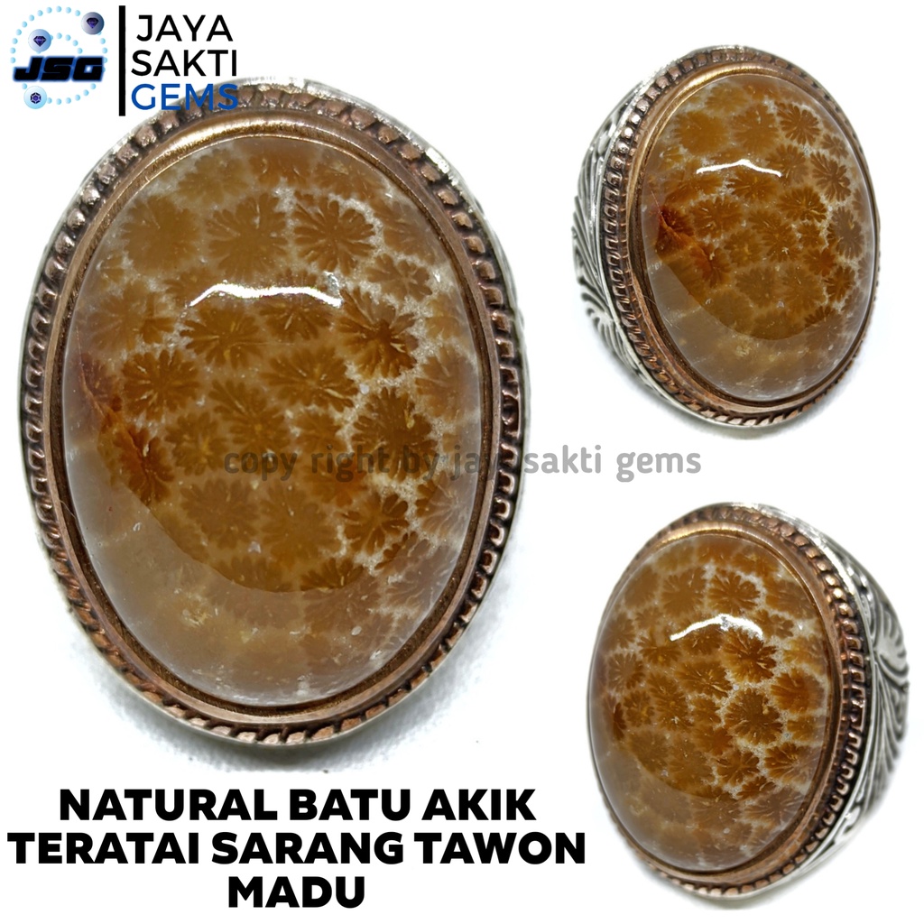 Natural Batu Akik Teratai Sarang Tawon Madu TSTM01