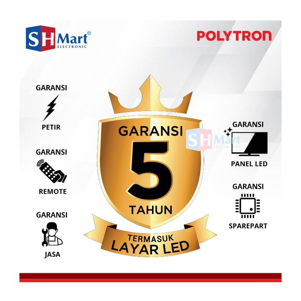 TV LED POLYTRON 43 INCH SMART ANDROID MOLA TV PLD43AG9953 / 43AG9953 (Medan)