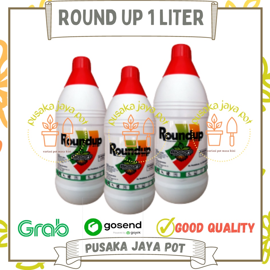 Ori Roundup 1 Liter Obat Pembasmi Rumput Liar Ilalang Gulma Herbisida Asli Round Uperbisida ROUNDUP 