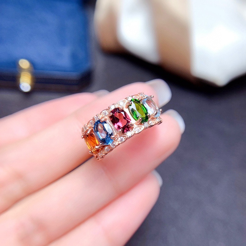 Fancyqube Cincin Zirkon Warna Emas Perak Untuk Pria Dan Wanita