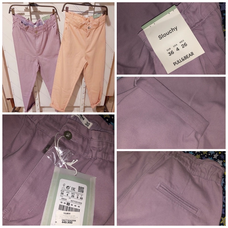 PULL AND BEAR LILAC SLOUCHY JEANS