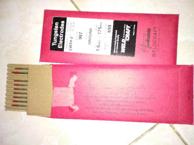 Tungsten Electrodes Usa Merah 1.6mm Untuk Las Argon Stainless