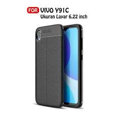Case vivo Y91c softcase autofokus carbon hitam