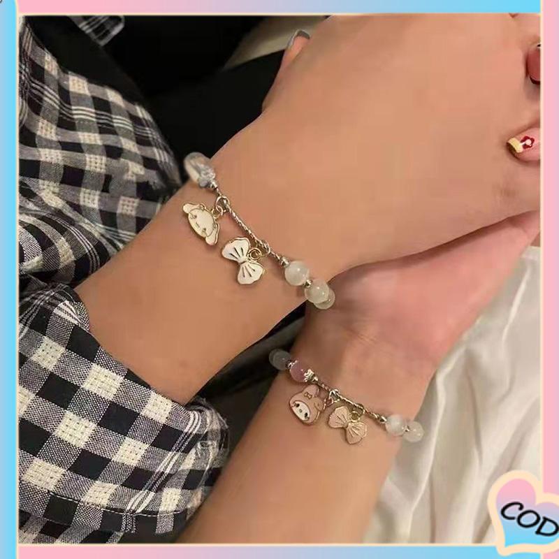 COD❤️ Melody Cinnamon Dog Opal Gelang Lucu Sederhana Gelang Hadiah Pacar-A.one