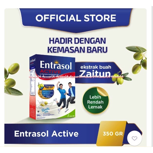 Entrasol Active Pro-fit Profit 160gr Rasa Vanilla Latte Mochaccino Susu Kalsium Untuk Remaja Rasa Vanila Mocha Cappucino Entrasoll Aktif