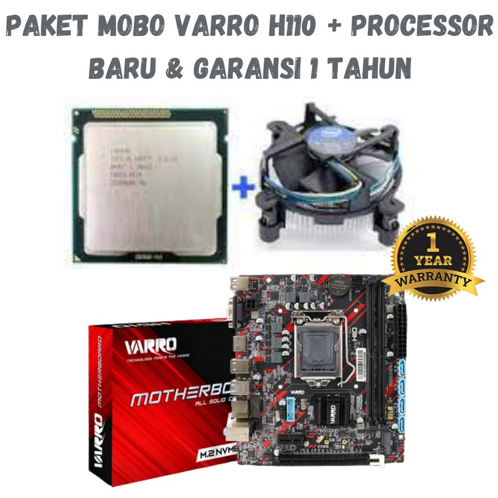 PAKET MOBO MOTHERBOARD VARRO H110 INTEL i5 6400 / 6500 + FAN PROCESSOR