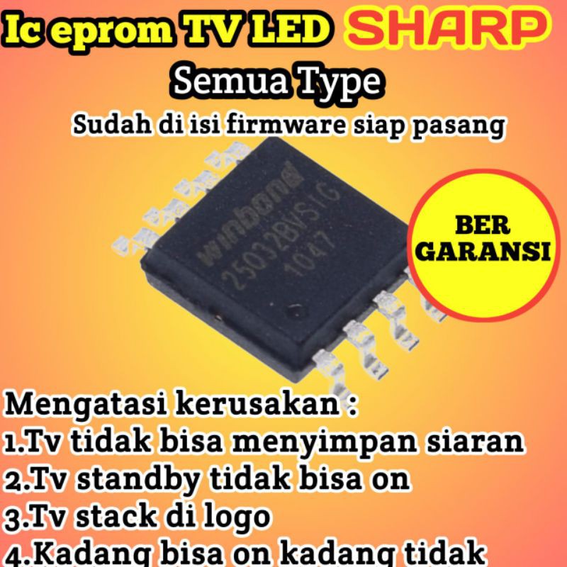 ic eprom tv sharp siap pakai