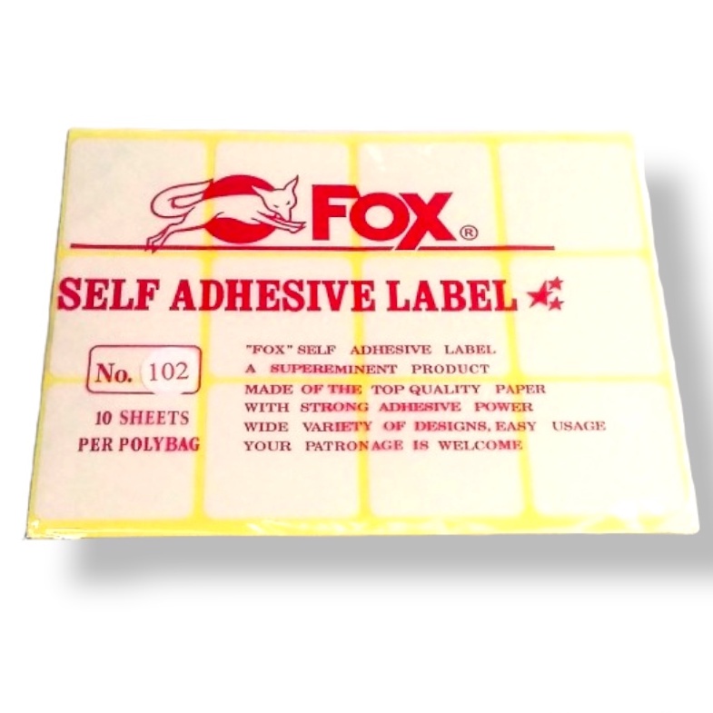 

Label Stiker Harga Fox No 102 isi 10 Lembar Label Undangan / Label Buku pelajaran / / Label Harga - Satuan- SHSNP