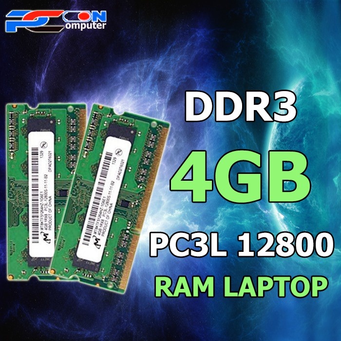 RAM MEMORY LAPTOP DDR3 4GB PC3-12800 DDR3 4GB