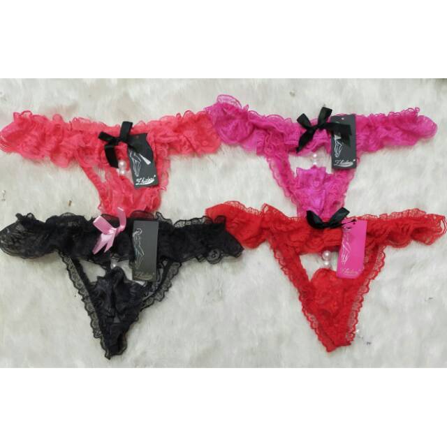 Celana dalam Wanita / Model Gstring/ mutiara/Bahan Lembut/Muat Jumbo