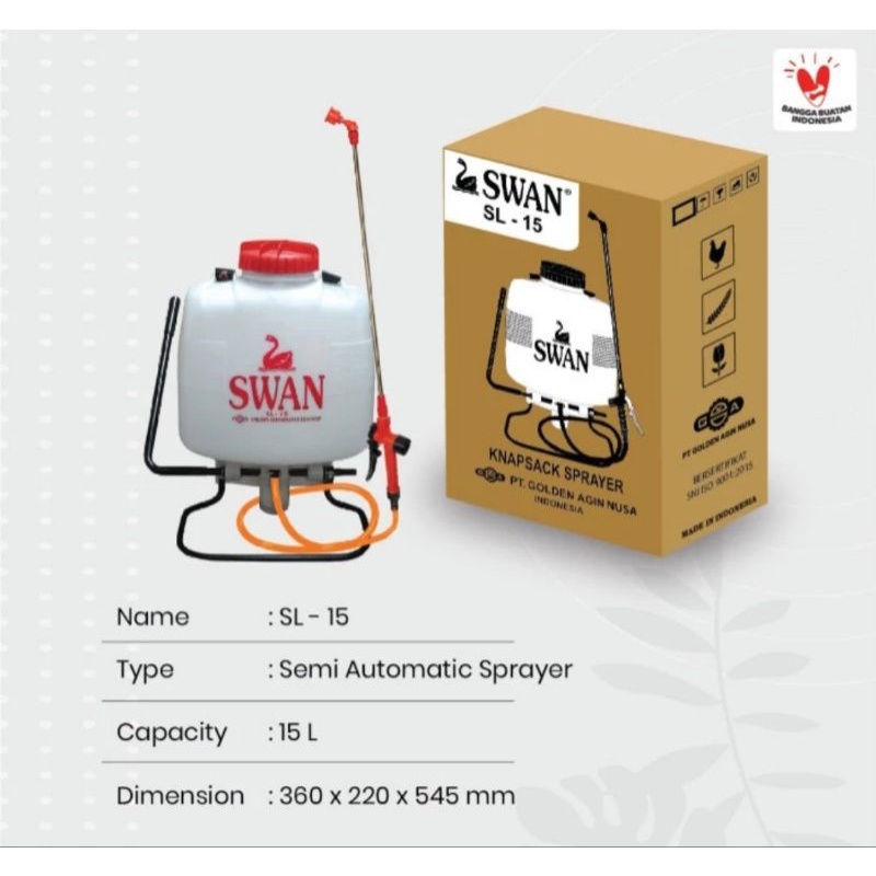 SEMPROTAN SPRAYER SWAN SL-15|SPRAYER SWAN SL 15 /SPRAYER SWAN AP-15 KAPASITAS 15L READY