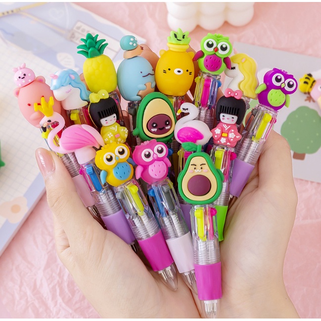 

Pulpen unik 4 warna motif lucu