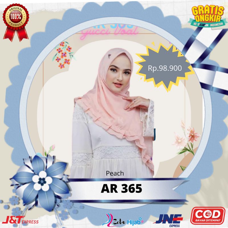 BAYAR COD AR 365 ARRAFI HIJAB JILBAB KERUDUNG SEGI EMPAT RAMPEL TERBARU TERLARIS  TERMURAH ORI GRATI