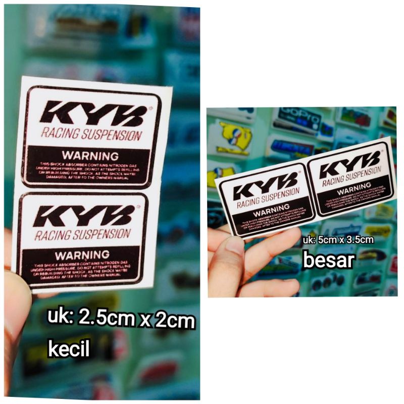 sticker printing KYB warning  shock