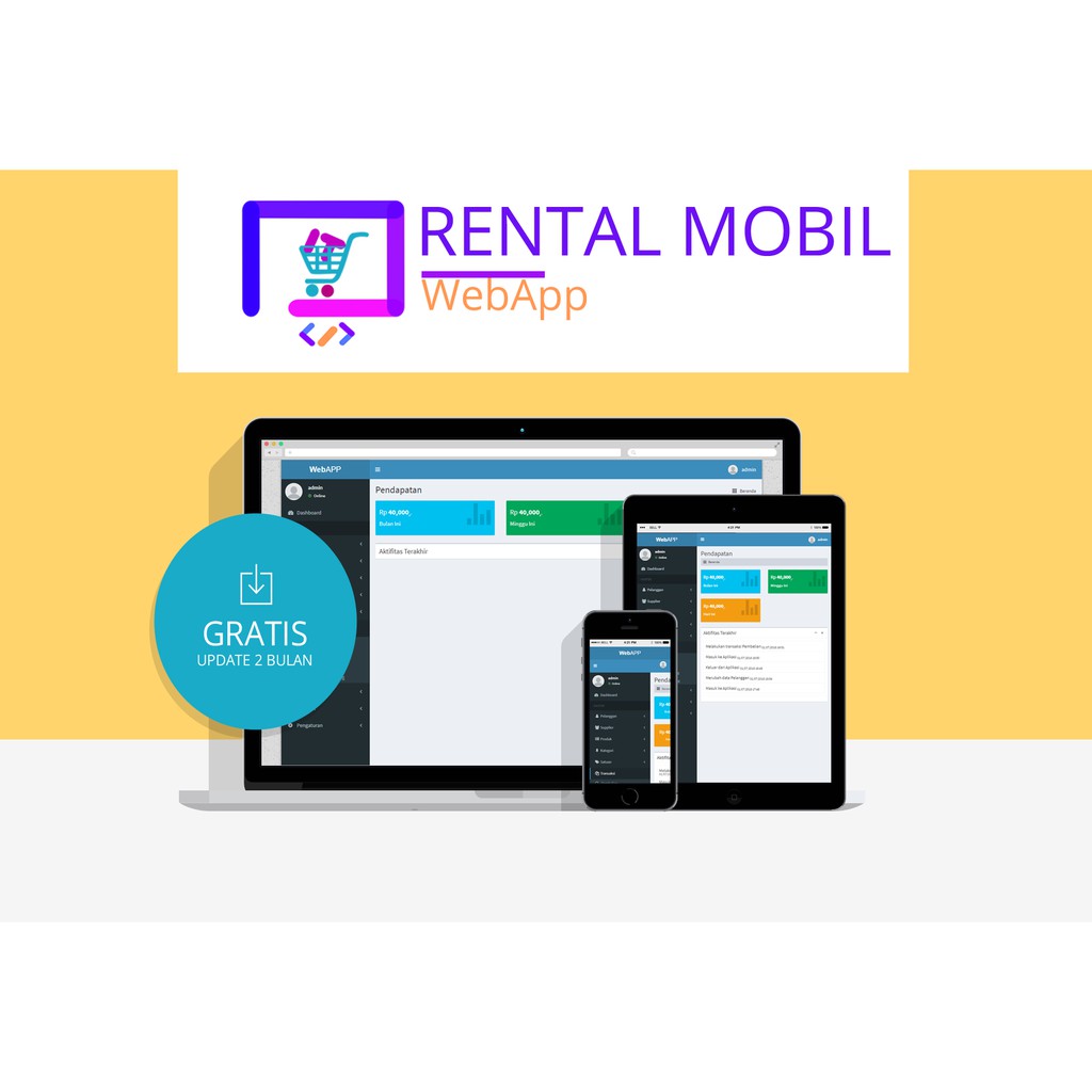 Software Aplikasi Rental atau Persewaan Mobil Berbasis Web Offfline / Online