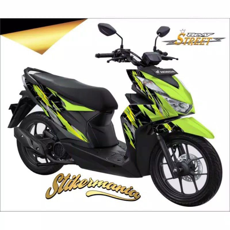 Decal Sticker Beat Strit 2020 variasi grafis hijau stabilo