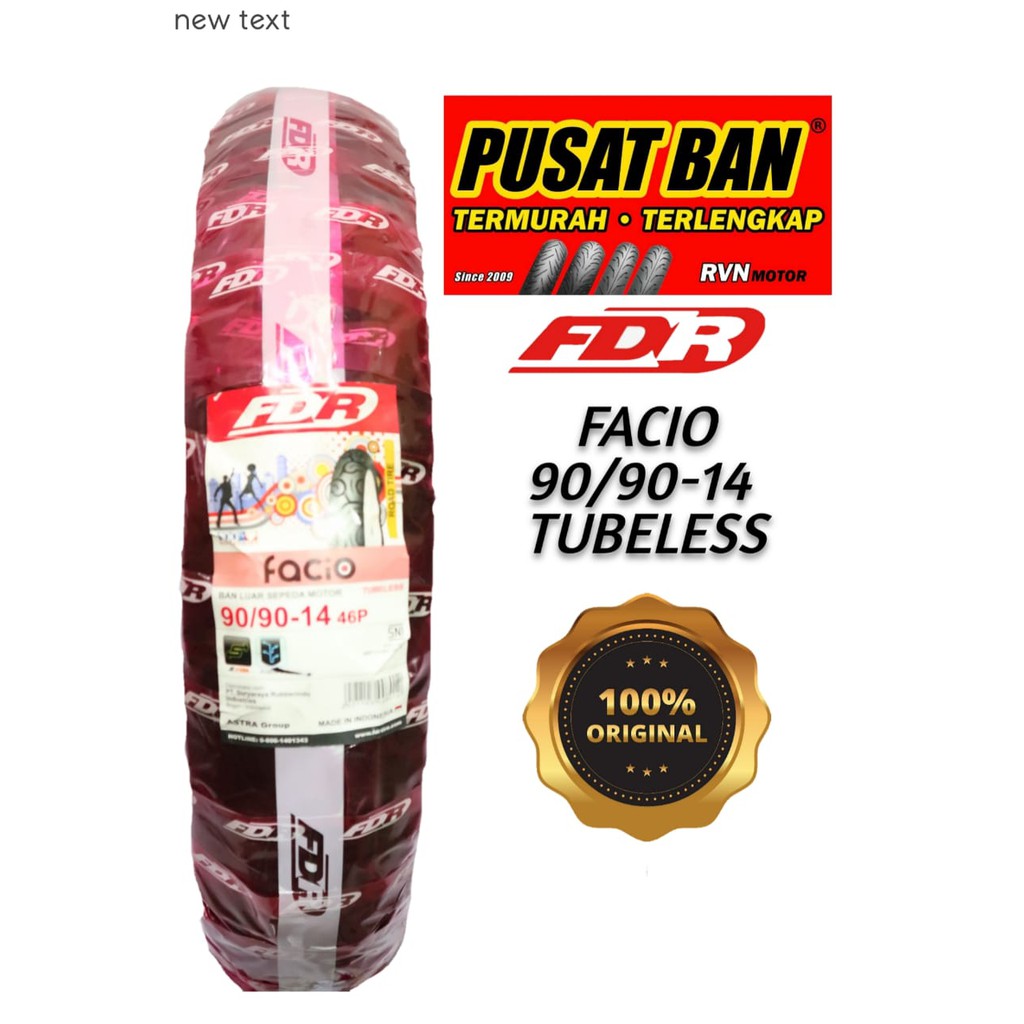 FDR FACIO  90/90-14 TUBELESS , FREE PENTIL