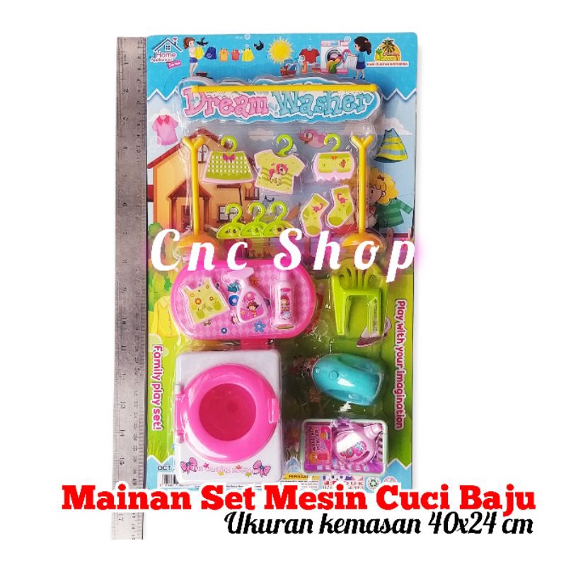 Mainan 1 Set Mesin Cuci Baju Setrika Lengkap Kemasan Jumbo Kado Anak Murah