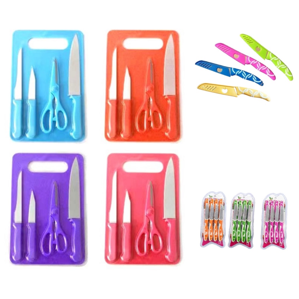 DHW Pisau Buah Apel TAJAM 5" 1PC /SATUAN,Talenan SET Dapur  /Kecil / Mini, Motif Ikan 1Pack Stainles