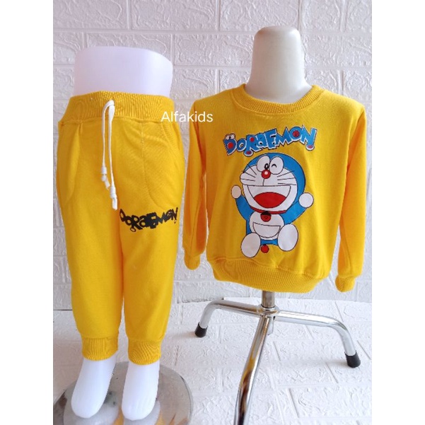 SETELAN JOGGER KARAKTER DORAEMON