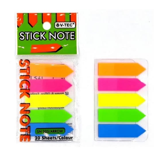 

Stick Note / Penanda Buku, Buku Catatan V Tec SN 205