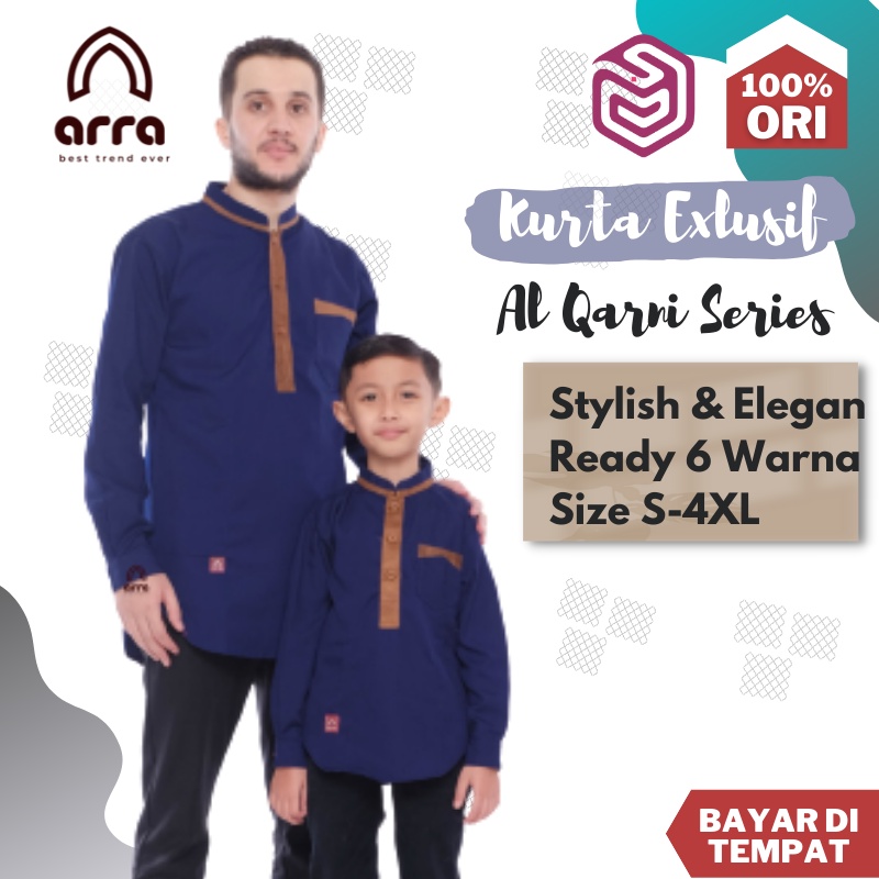 Baju Koko Couple Ayah Dan Anak Lengan Panjang Original Kurta Pakistan Pria Dewasa Anak Al Qarni Baju