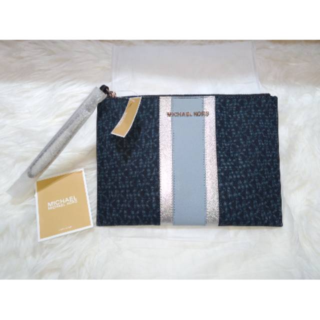 Michael Kors Blue Silver Original clutch