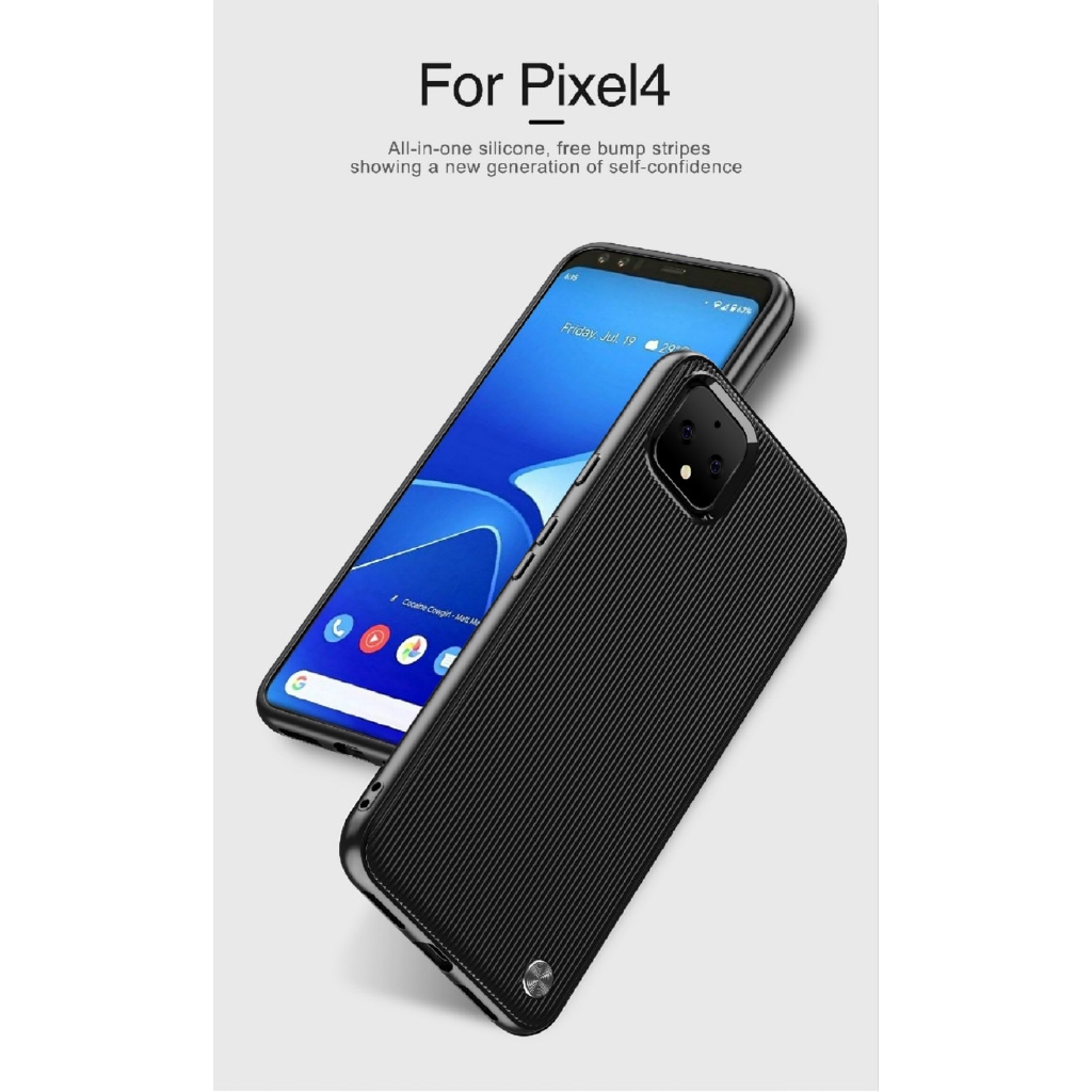 Soft Case Cover Silikon TPU Anti Jatuh Motif Garis untuk Google Pixel 4 3 3A XL