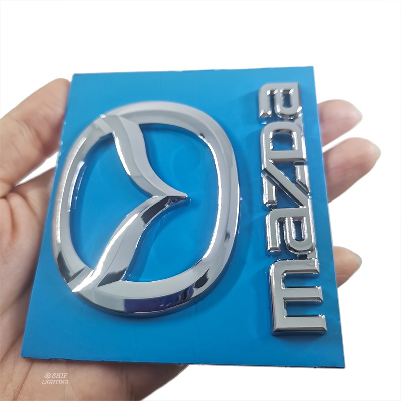 1pc Stiker Emblem Logo MAZDA Bahan ABS Untuk Bagasi Belakang Mobil MAZDA