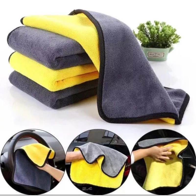 Kain Lap Mobil Super Soft 30x40 cm Tebal Microfiber Lap Motor Lap Meja