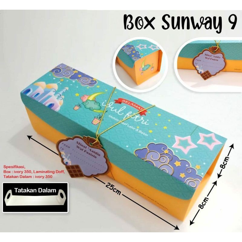 Kotak Dus Box Kue Cake Lapis Legit Spiku Bolu Gulung Lebaran Idul Fitri Eid Hampers Parcel 25x8x8cm