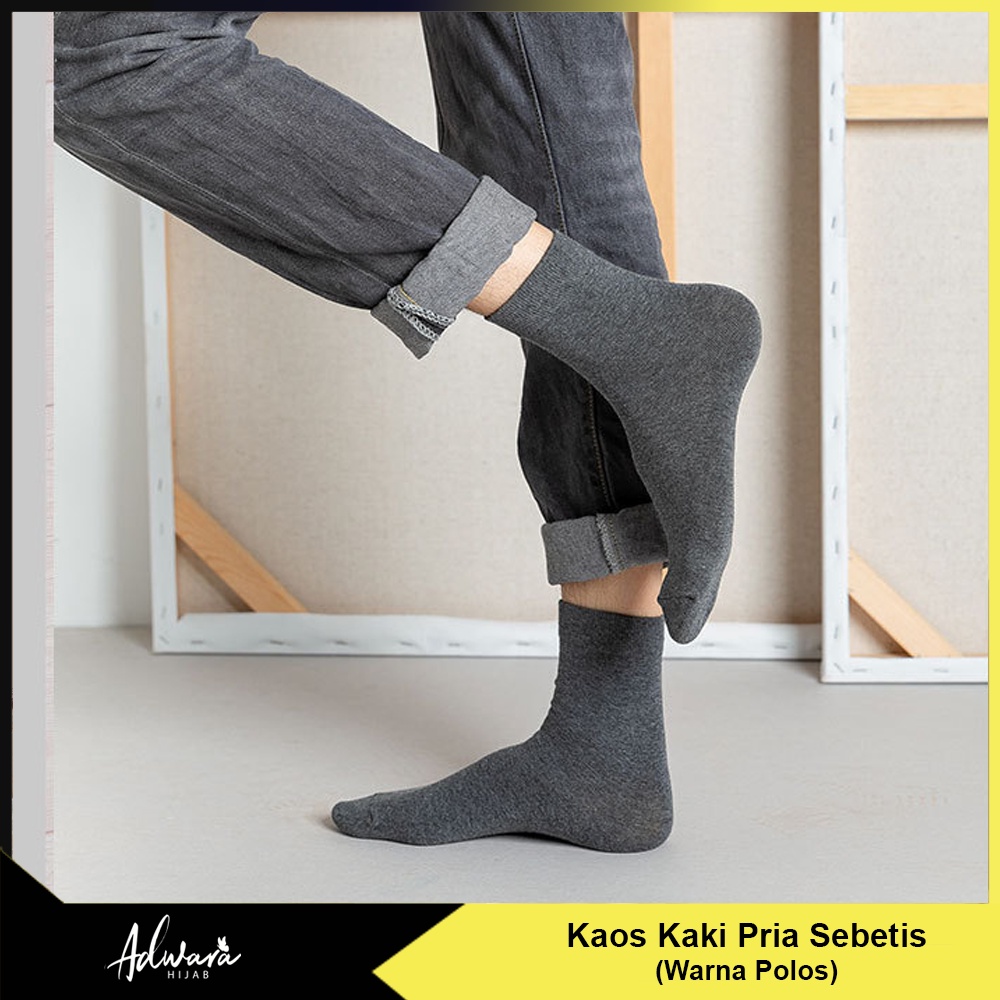 Kaos Kaki Pria Polos Diatas mata kaki (Sudah Dikemas Plastik OPP)