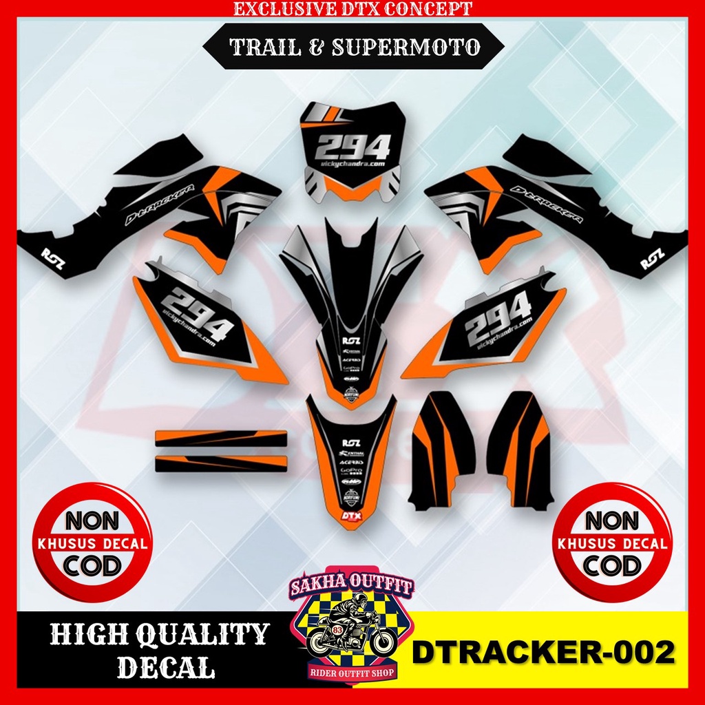 decal dtracker decal dtracker 150 decal dtracker 150 full body decal dtracker Supermoto decal klx dt
