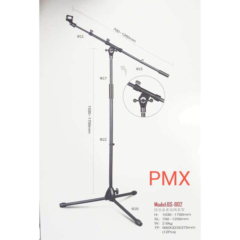 stand mic PMX BS 802