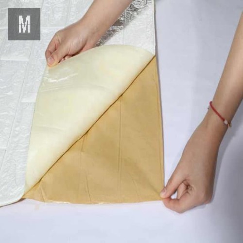 [BISA COD] Wallpaper Dinding Stiker Wallfoam 3D Sticker Dekorasi Kamar Rumah Murah Motif Bata-3