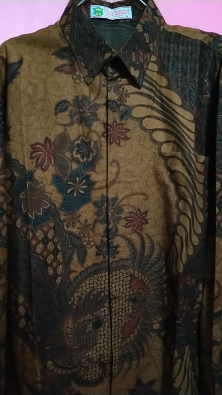 Kemeja Batik Prabu Bahan Katun Baturaden Reguler Fit A592