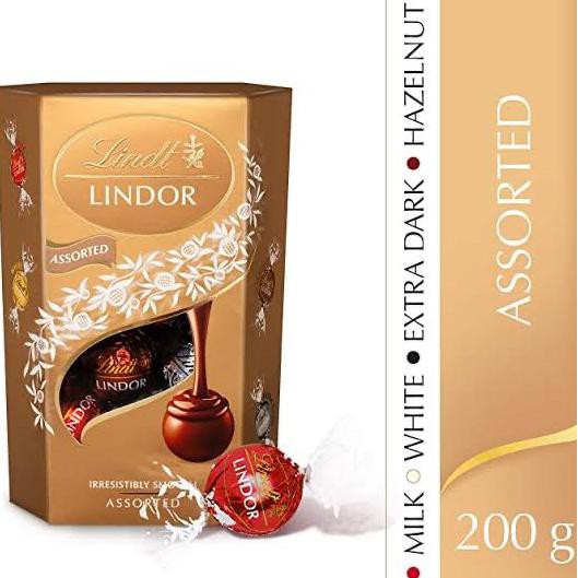 

TERLARIS LINDT LINDOR CHOCOLATE MIX ASSORTED GOLD 200GR SWISS CHOCOLTE TRUFFLE