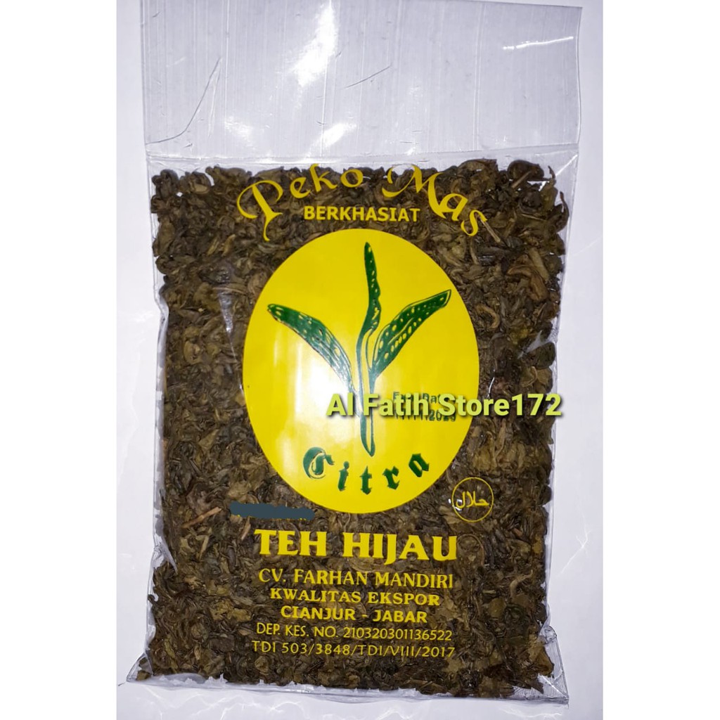 

Teh Hijau ASLI / Green Tea / Berkhasiat / Teh Hijau Herbal / murni dan alami / Cap Peko Mas / Teh Hijau Citra / Teh Pelangsing diet / menurunkan berat badan / teh langsing / original / teh obat berhasiat / teh puncak cianjur / pencegah kanker darah tinggi