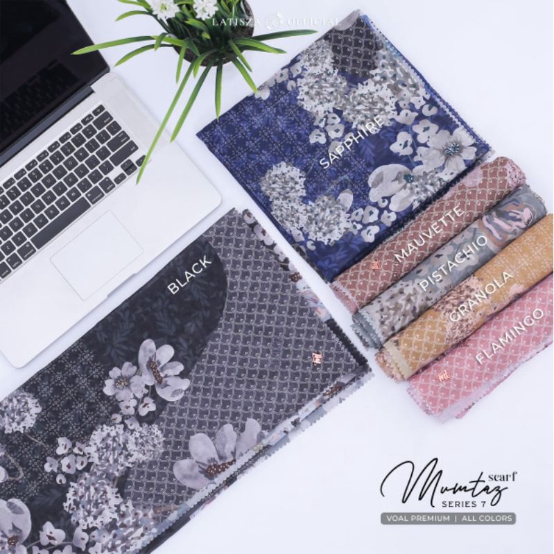 HIJAB BEST SELLER | JILBAB SEGIEMPAT MOTIF CANTIK MUMTAZ SERIES 7 LATISZA