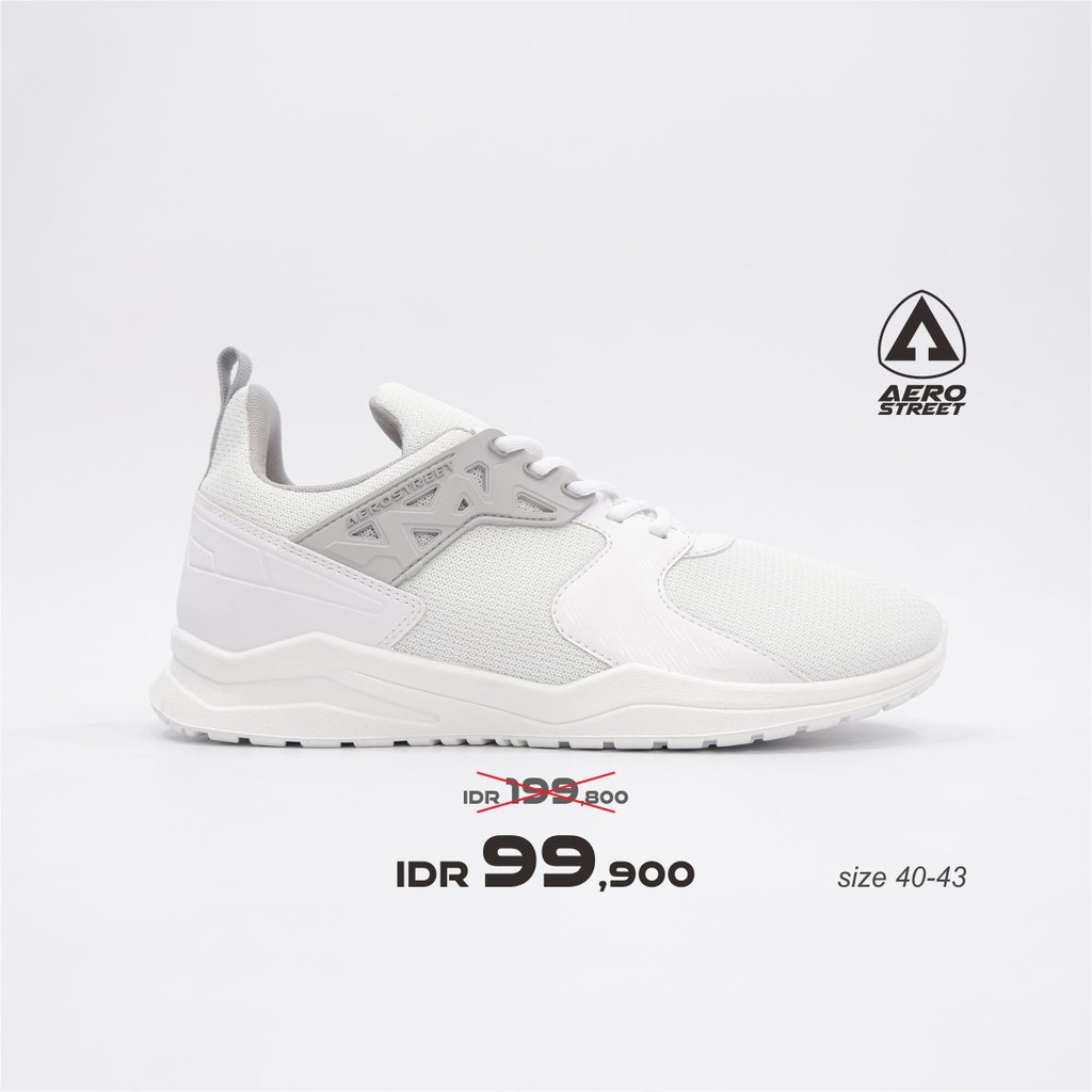 Aerostreet 40-43 Betroya Putih - Sepatu Sneakers Casual Sport Sekolah Pria Wanita Aero Street
